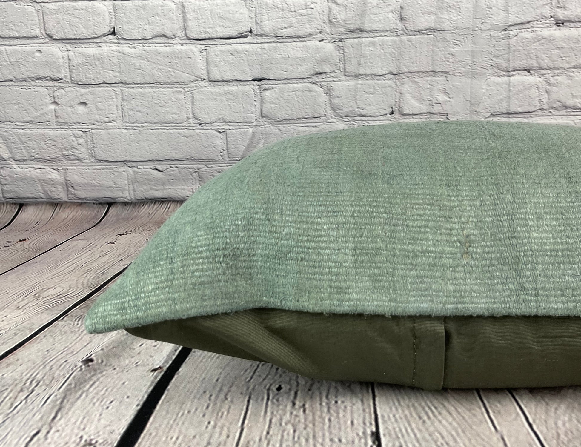 16 x 24 Hemp Pillow Turkish Cushion Natural Spanish Green Pillow Cushion Cover #6033