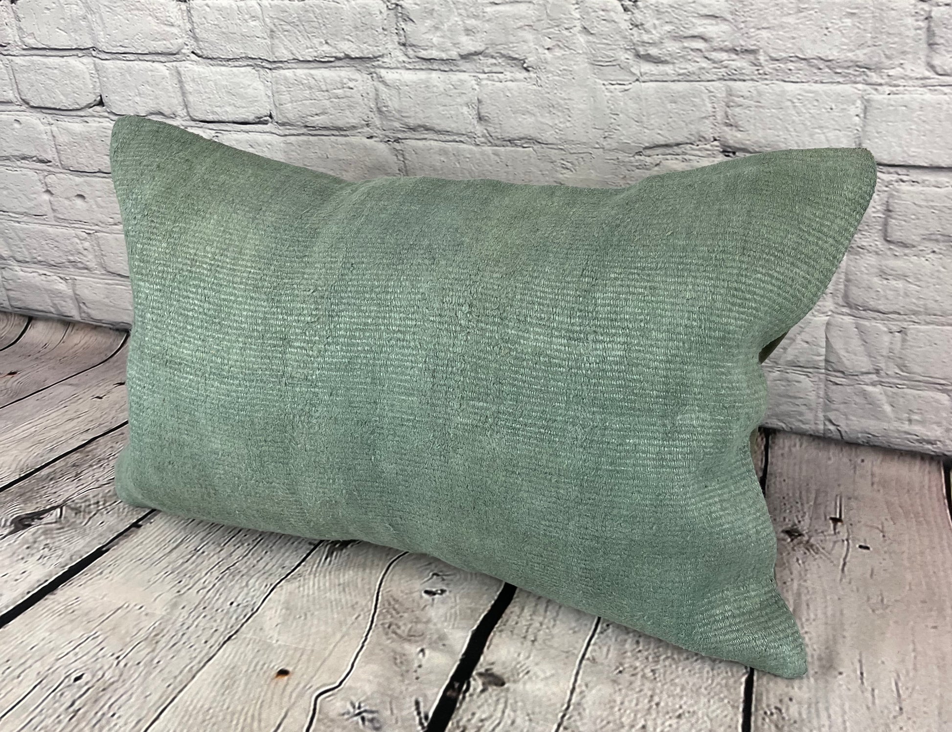 16 x 24 Hemp Pillow Turkish Cushion Natural Spanish Green Pillow Cushion Cover #6031