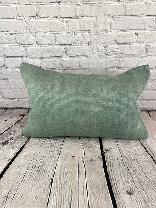 16 x 24 Hemp Pillow Turkish Cushion Natural Spanish Green Pillow Cushion Cover #6036