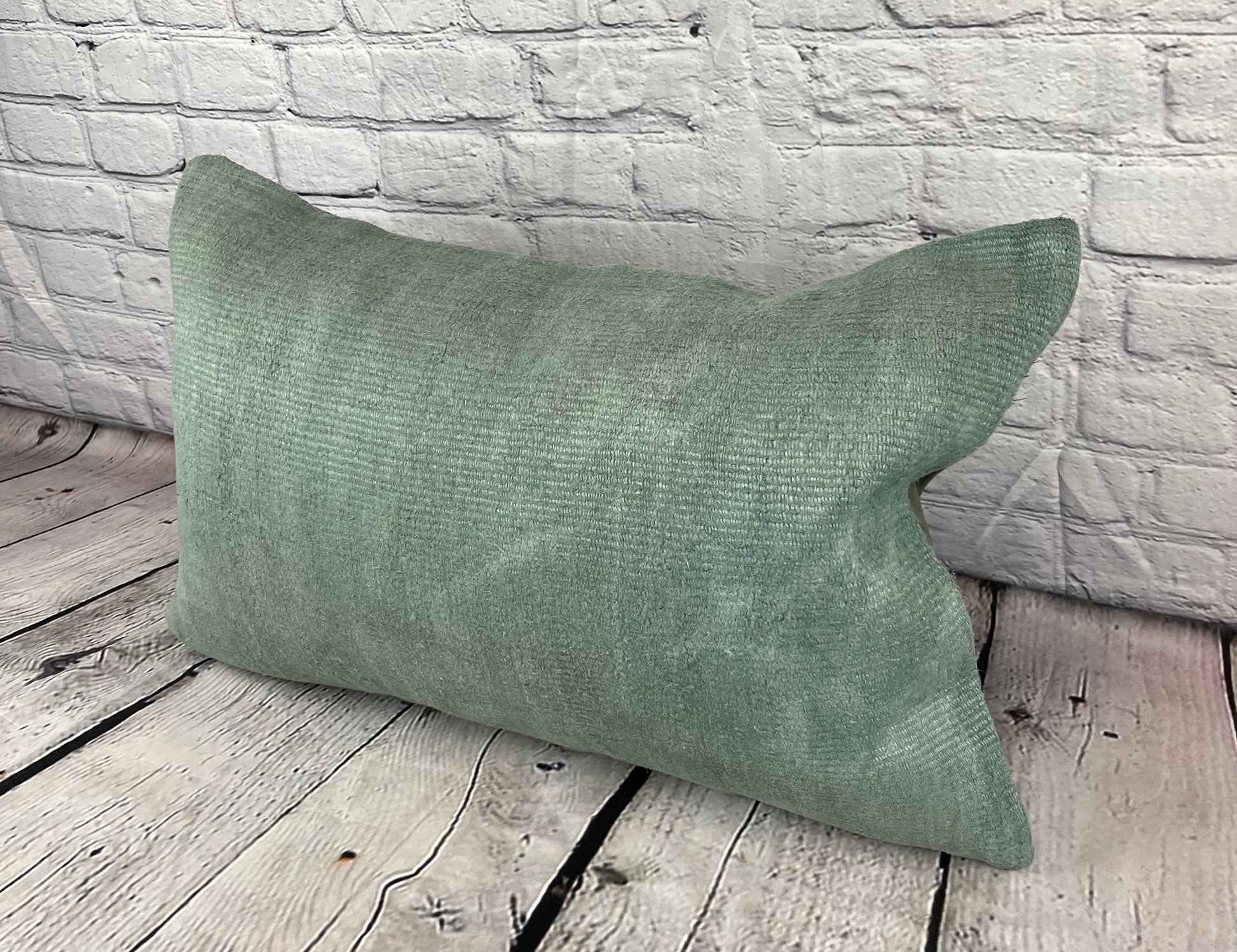16 x 24 Hemp Pillow Turkish Cushion Natural Spanish Green Pillow Cushion Cover #6036