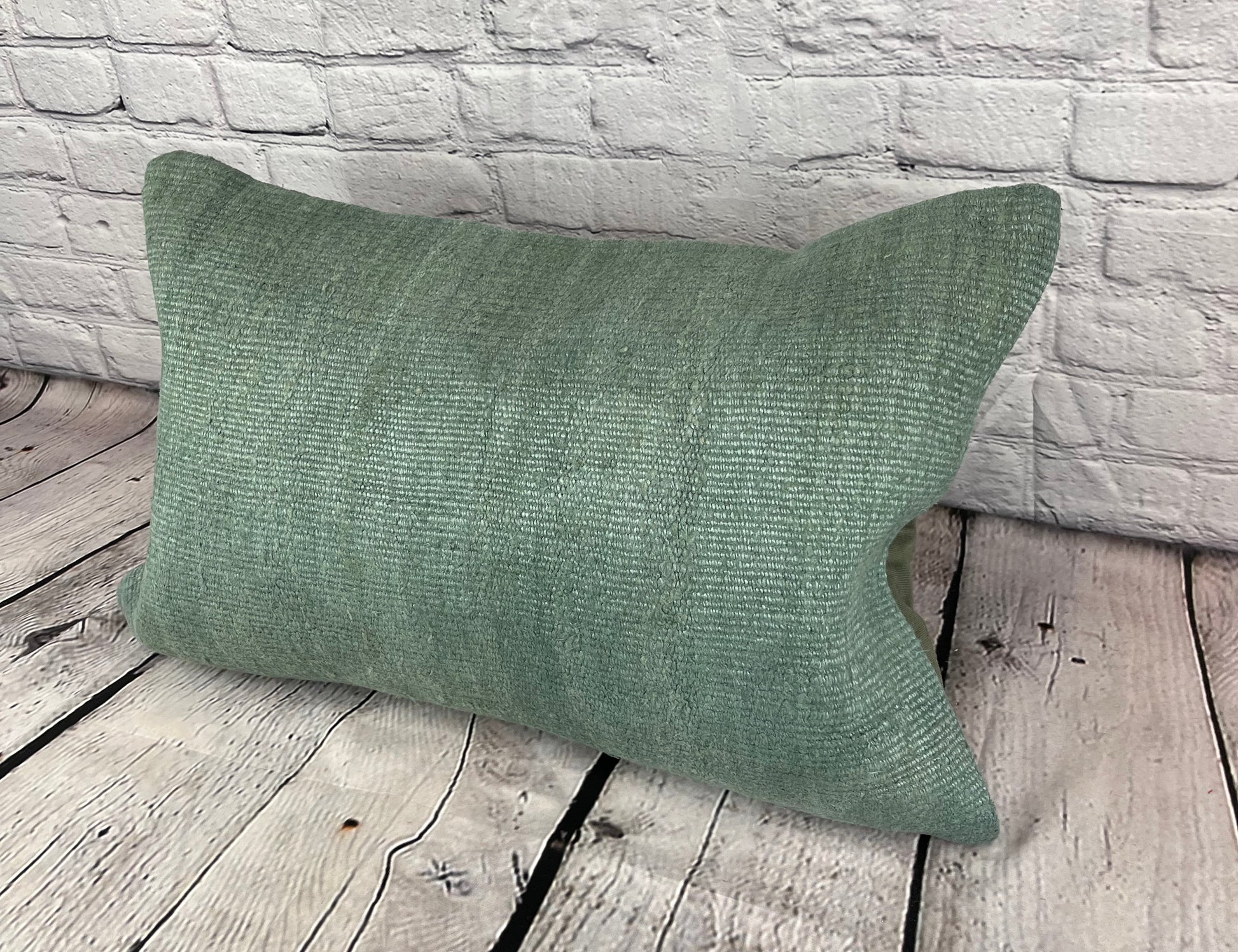 16 x 24 Hemp Pillow Turkish Cushion Natural Spanish Green Pillow Cushion Cover #6040