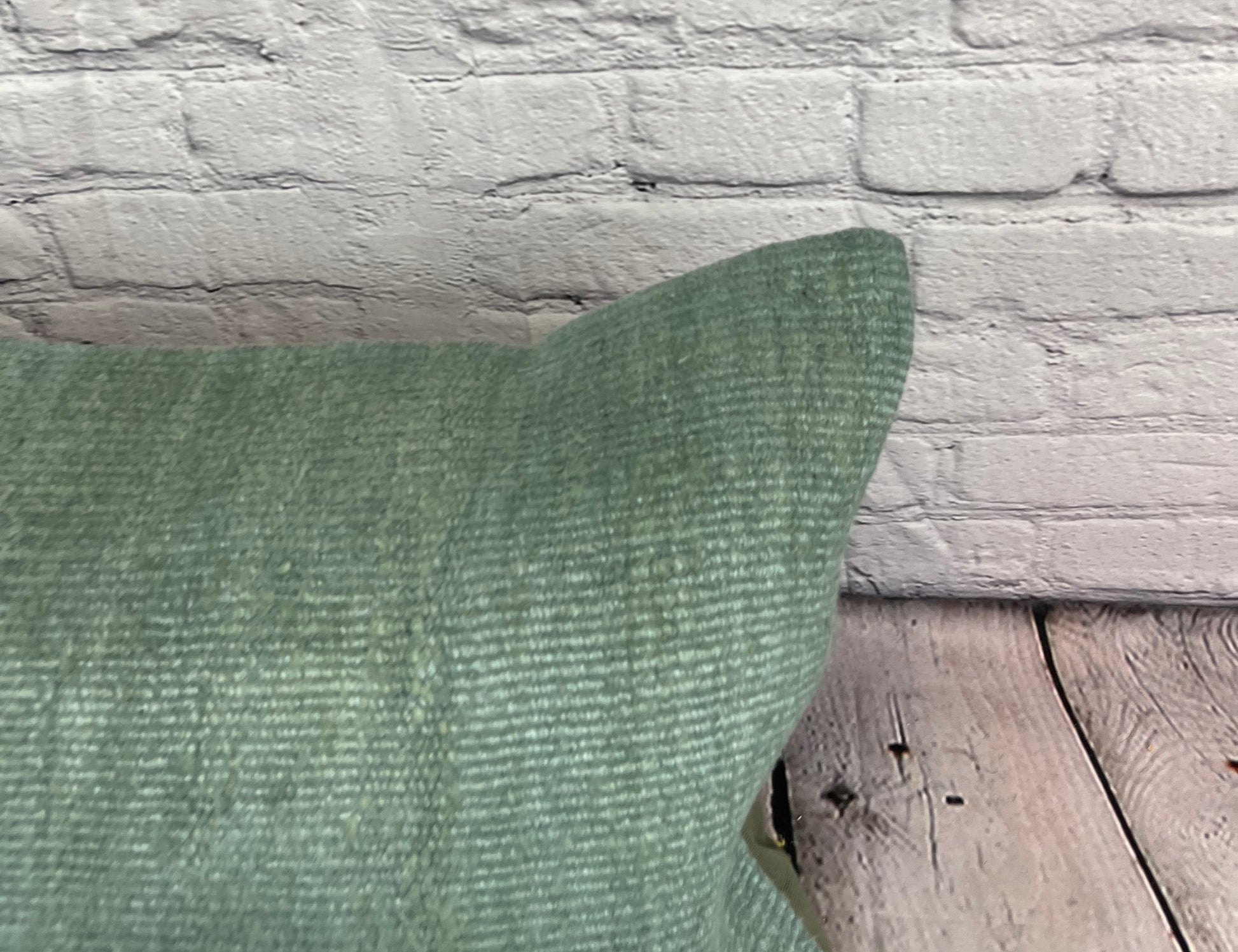 16 x 24 Hemp Pillow Turkish Cushion Natural Spanish Green Pillow Cushion Cover #6040