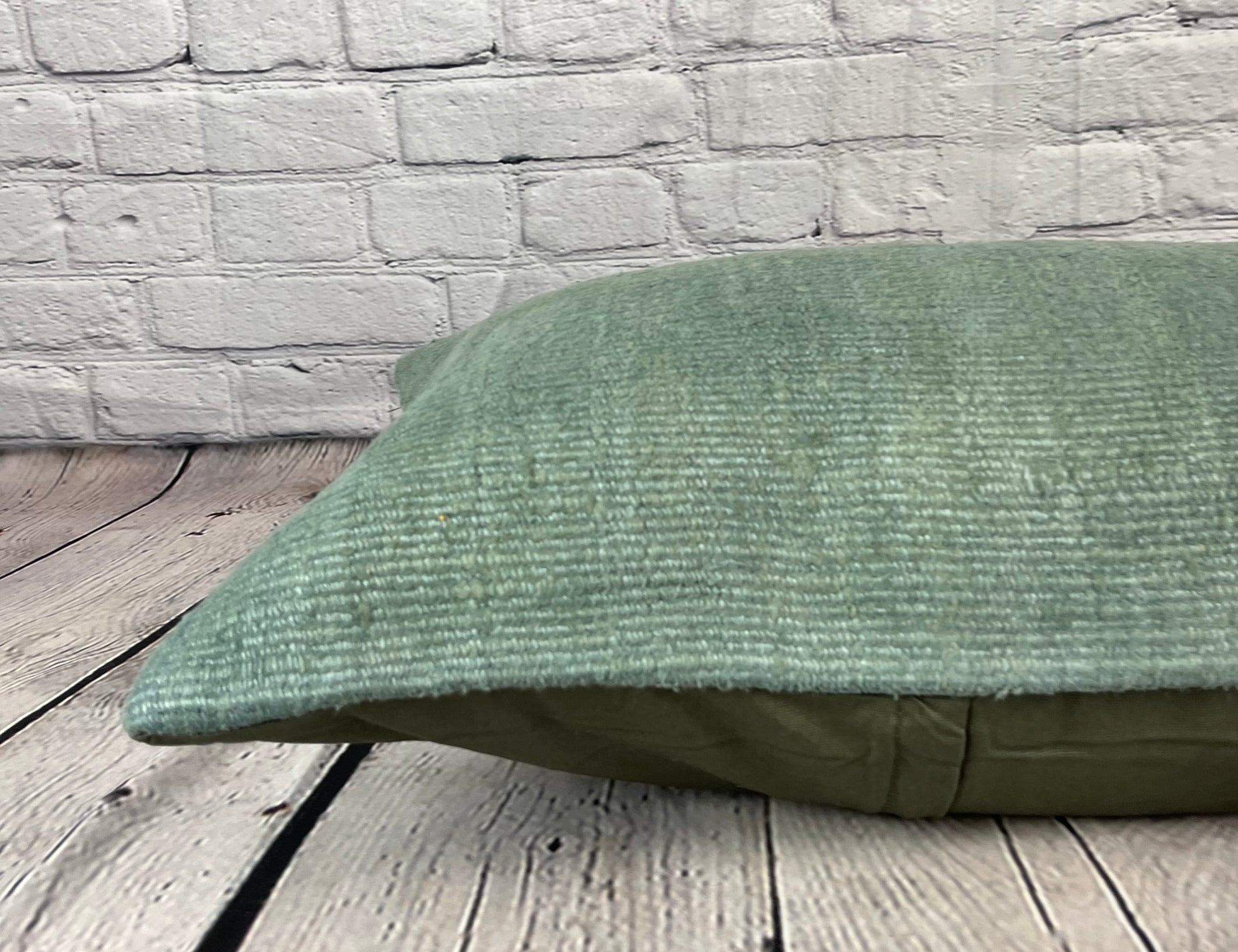 16 x 24 Hemp Pillow Turkish Cushion Natural Spanish Green Pillow Cushion Cover #6040