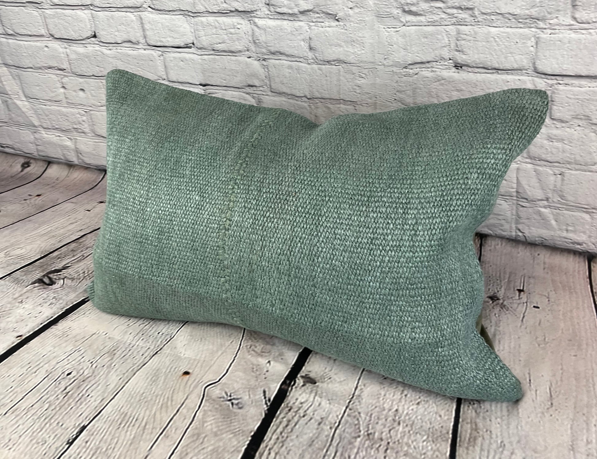 16 x 24 Hemp Pillow Turkish Cushion Natural Spanish Green Pillow Cushion Cover #6041