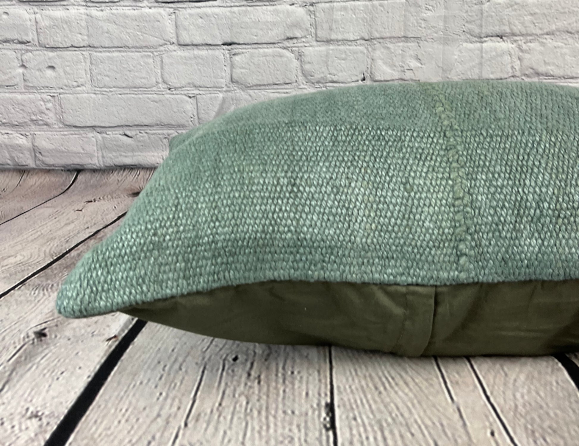 16 x 24 Hemp Pillow Turkish Cushion Natural Spanish Green Pillow Cushion Cover #6041