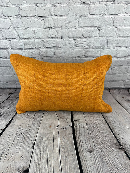 16 x 24 Hemp Pillow Turkish Cushion Natural Orange Pillow Cushion Cover #6259