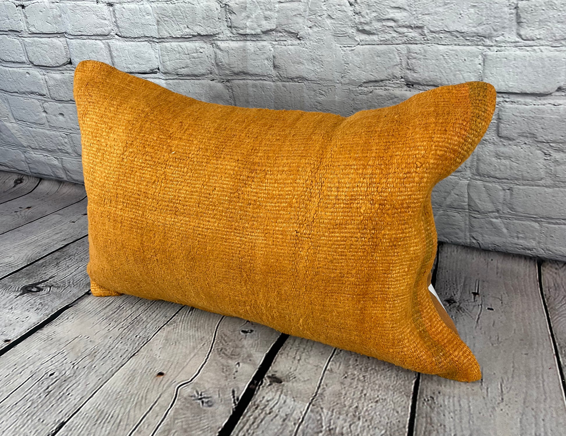 16 x 24 Hemp Pillow Turkish Cushion Natural Orange Pillow Cushion Cover #6259