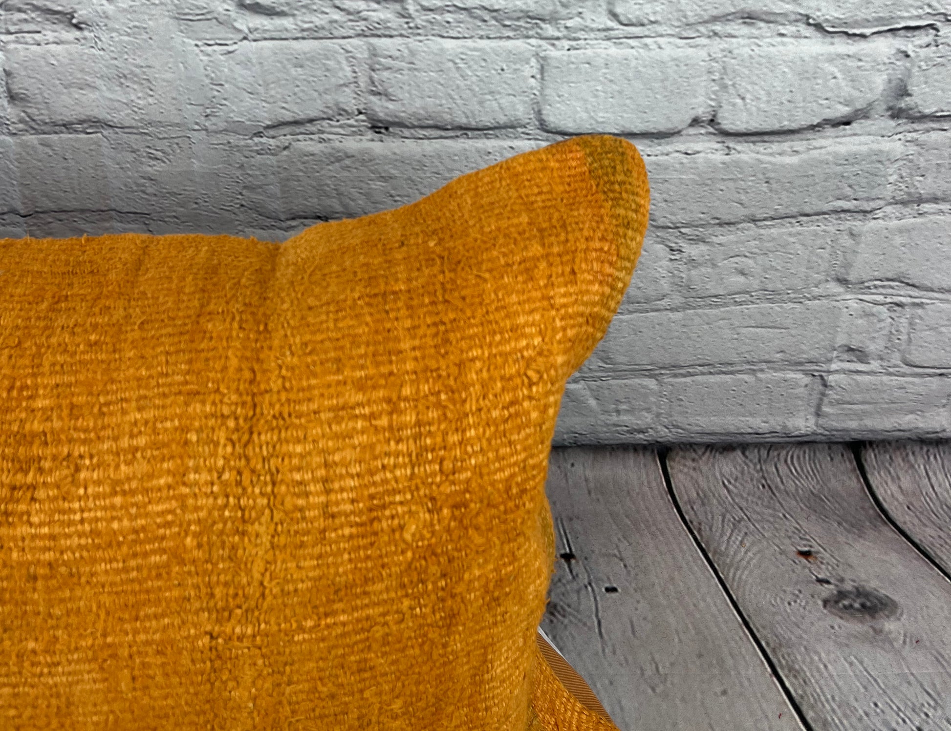 16 x 24 Hemp Pillow Turkish Cushion Natural Orange Pillow Cushion Cover #6259