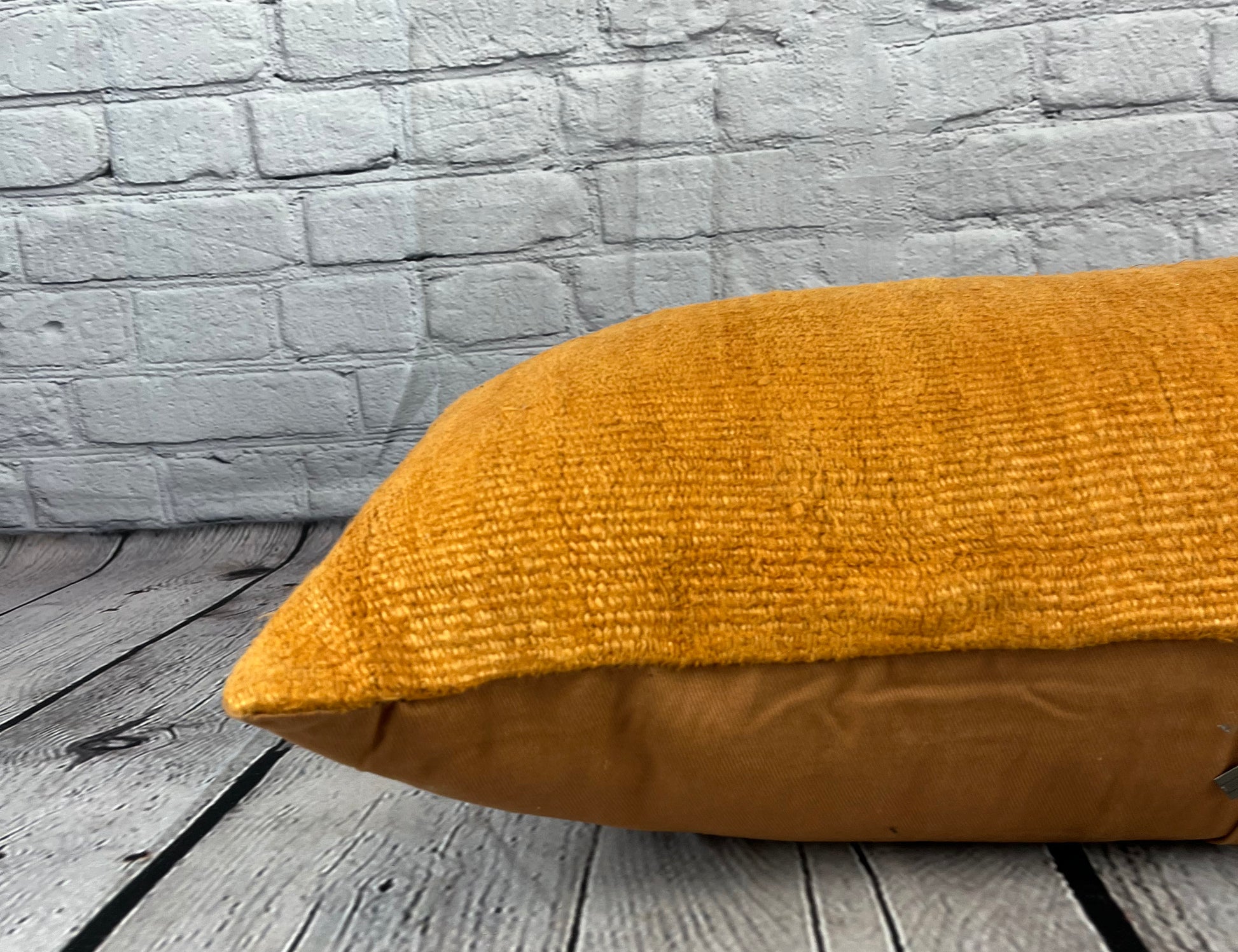 16 x 24 Hemp Pillow Turkish Cushion Natural Orange Pillow Cushion Cover #6259
