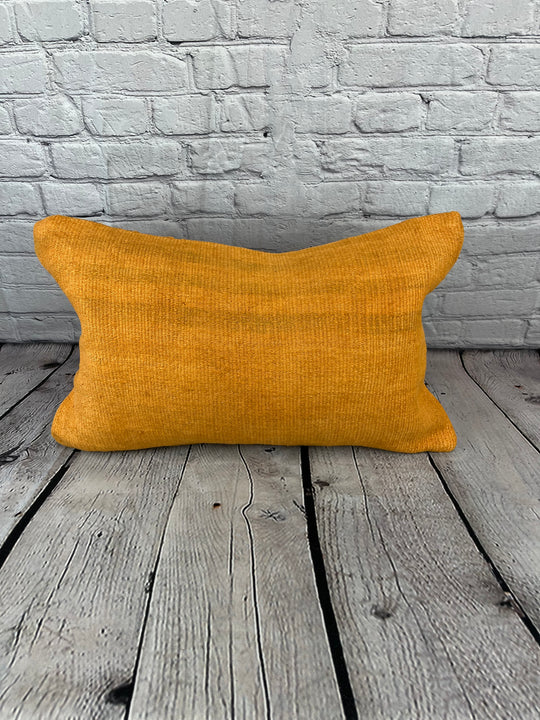 16 x 24 Hemp Pillow Turkish Cushion Natural Orange Pillow Cushion Cover #6263