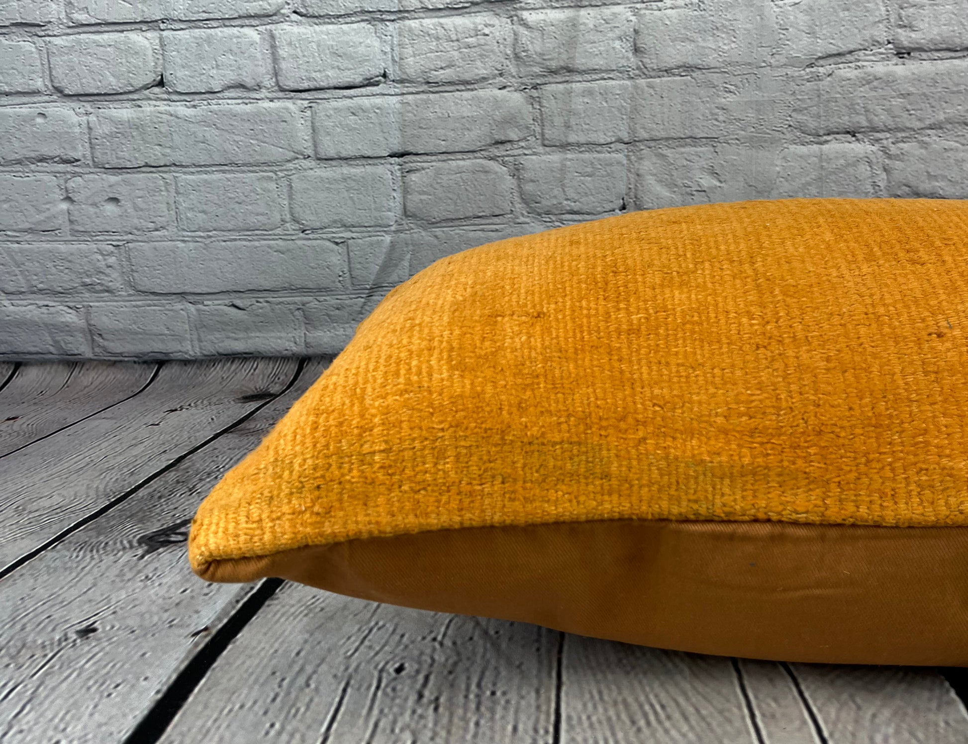 16 x 24 Hemp Pillow Turkish Cushion Natural Orange Pillow Cushion Cover #6263