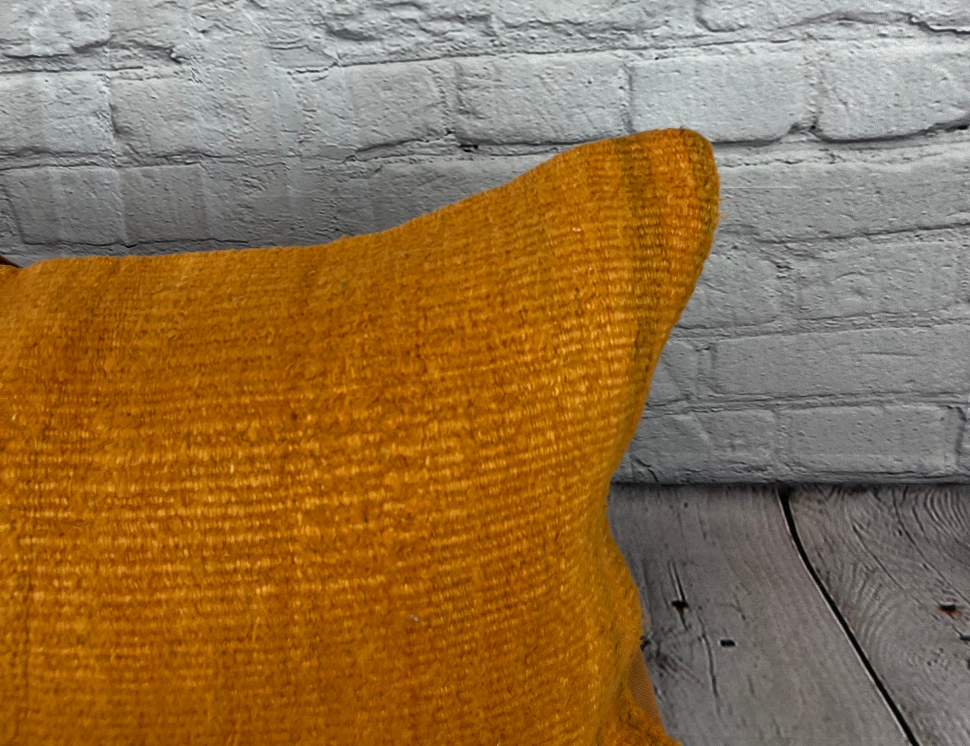 16 x 24 Hemp Pillow Turkish Cushion Natural Orange Pillow Cushion Cover #6266