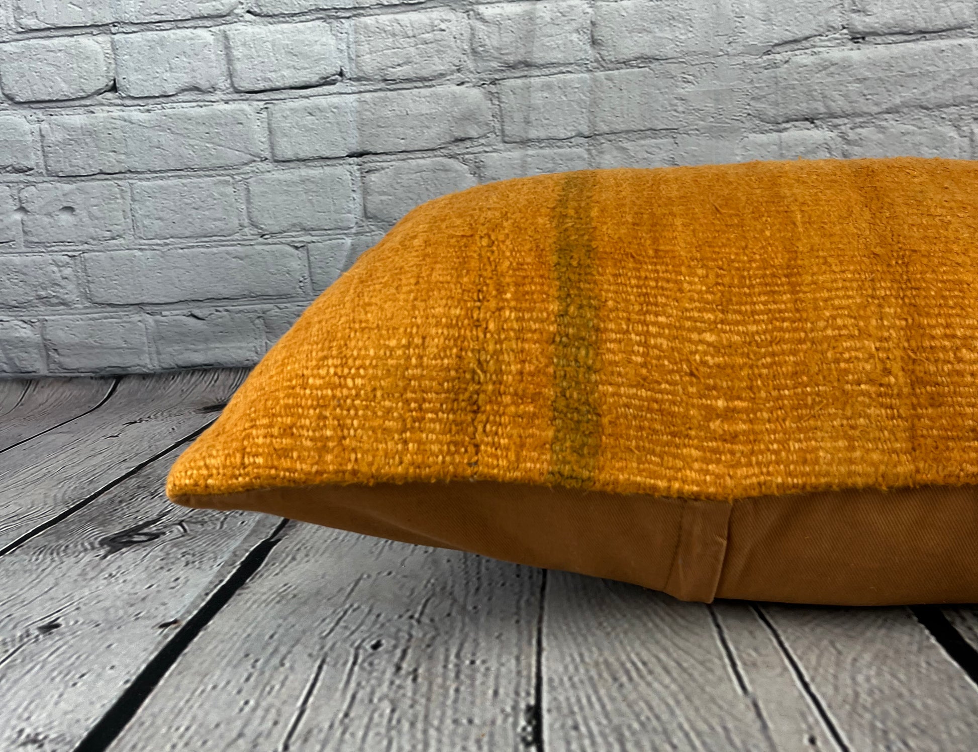 16 x 24 Hemp Pillow Turkish Cushion Natural Orange Pillow Cushion Cover #6266
