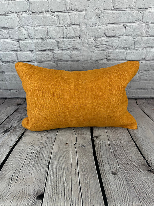 16 x 24 Hemp Pillow Turkish Cushion Natural Orange Pillow Cushion Cover #6268