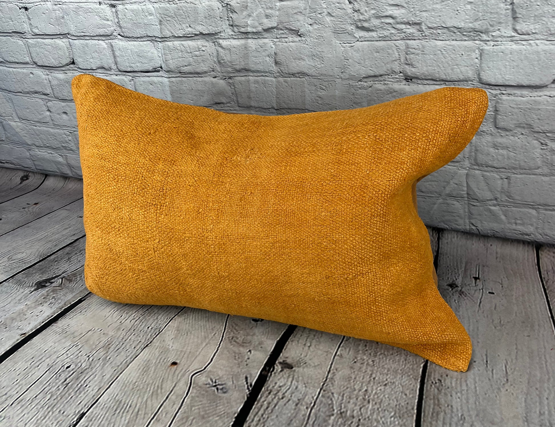 16 x 24 Hemp Pillow Turkish Cushion Natural Orange Pillow Cushion Cover #6268