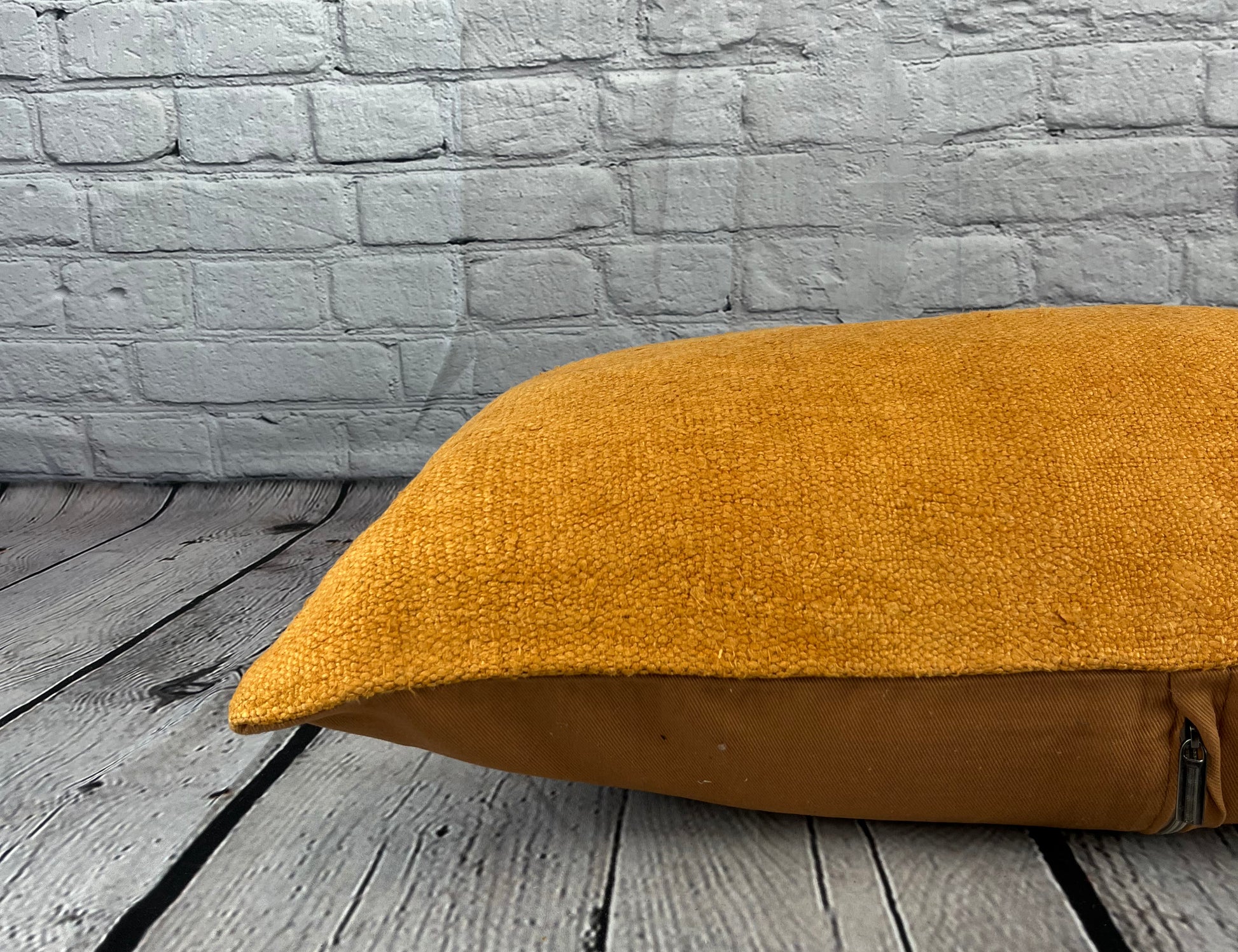 16 x 24 Hemp Pillow Turkish Cushion Natural Orange Pillow Cushion Cover #6268