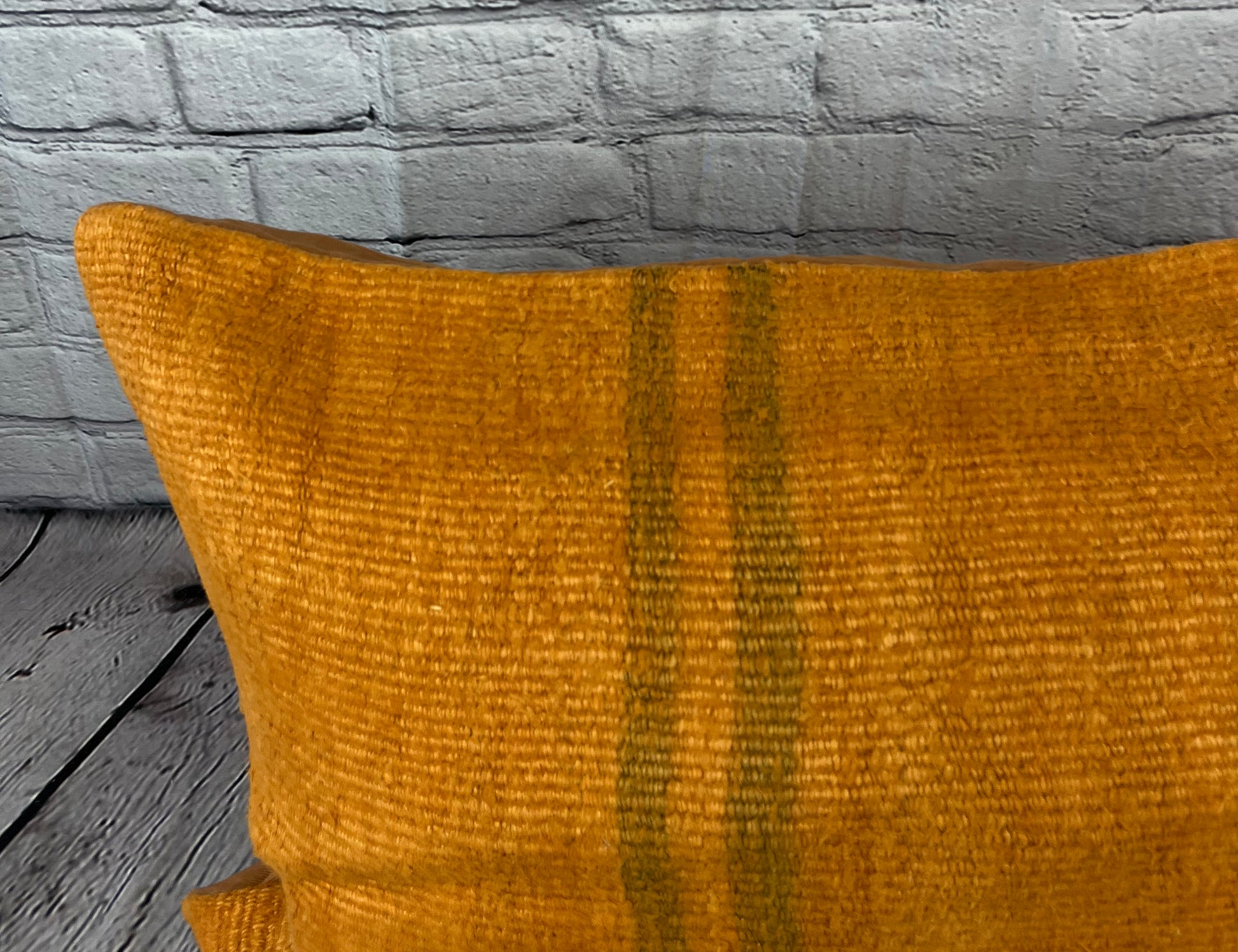 16 x 24 Hemp Pillow Turkish Cushion Natural Orange Pillow Cushion Cover #6275