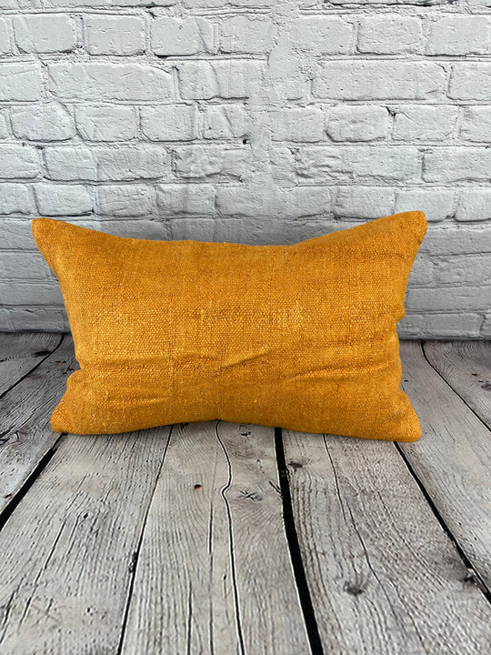 16 x 24 Hemp Pillow Turkish Cushion Natural Orange Pillow Cushion Cover #6278