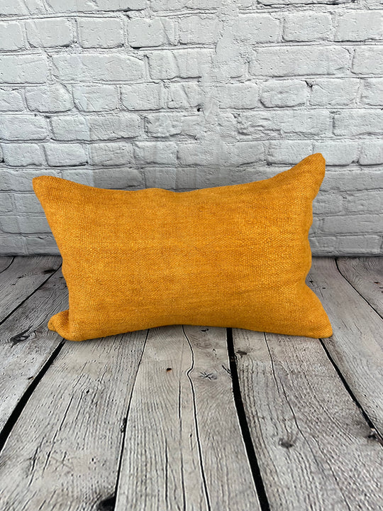 16 x 24 Hemp Pillow Turkish Cushion Natural Orange Pillow Cushion Cover #6260