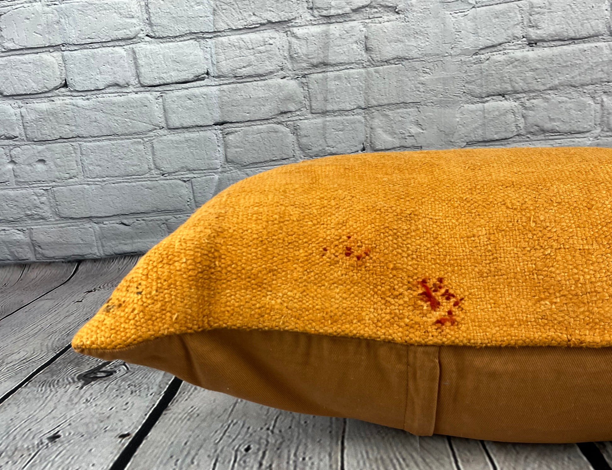 16 x 24 Hemp Pillow Turkish Cushion Natural Orange Pillow Cushion Cover #6260