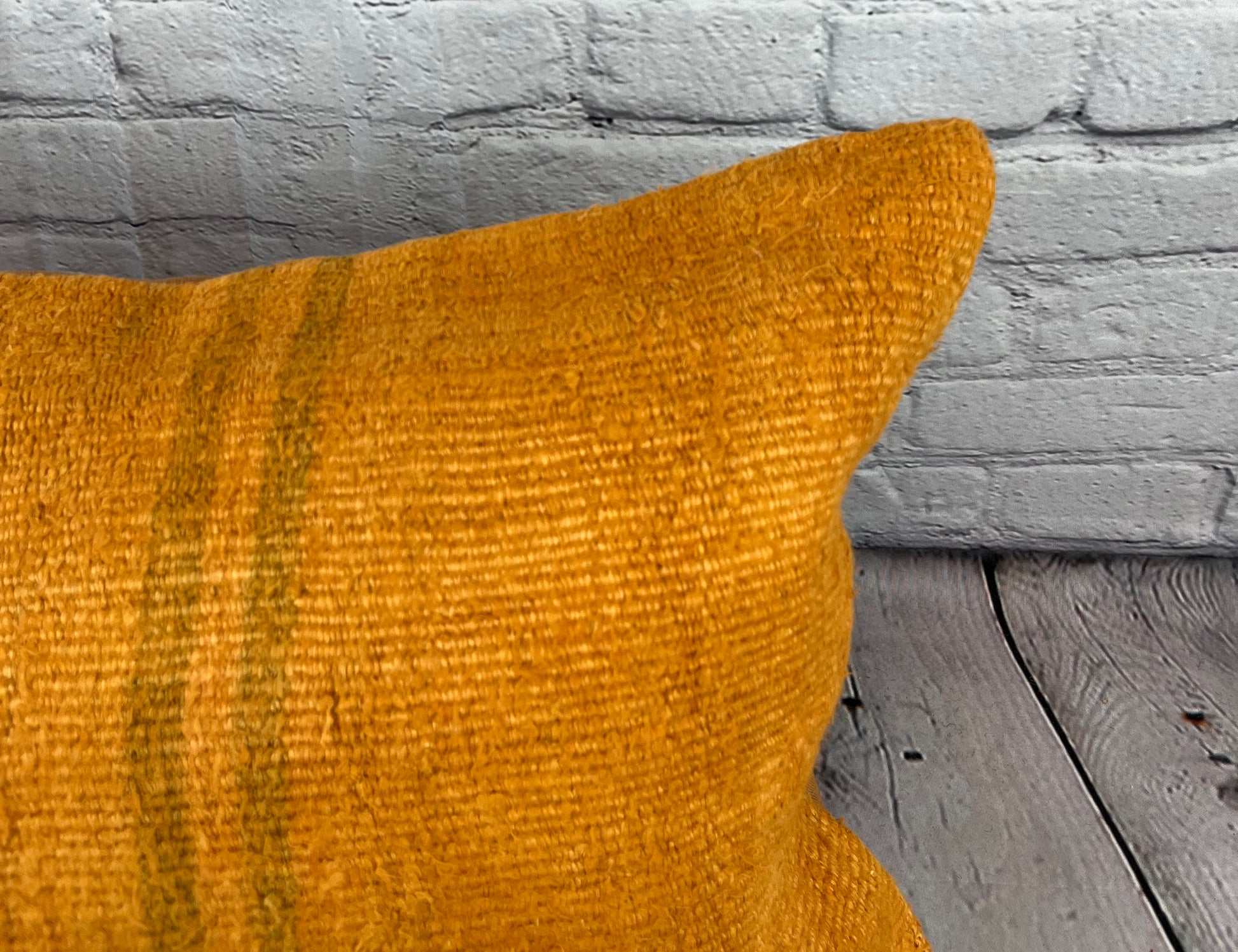 16 x 24 Hemp Pillow Turkish Cushion Natural Orange Pillow Cushion Cover #6261