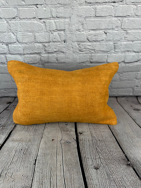16 x 24 Hemp Pillow Turkish Cushion Natural Orange Pillow Cushion Cover #6262