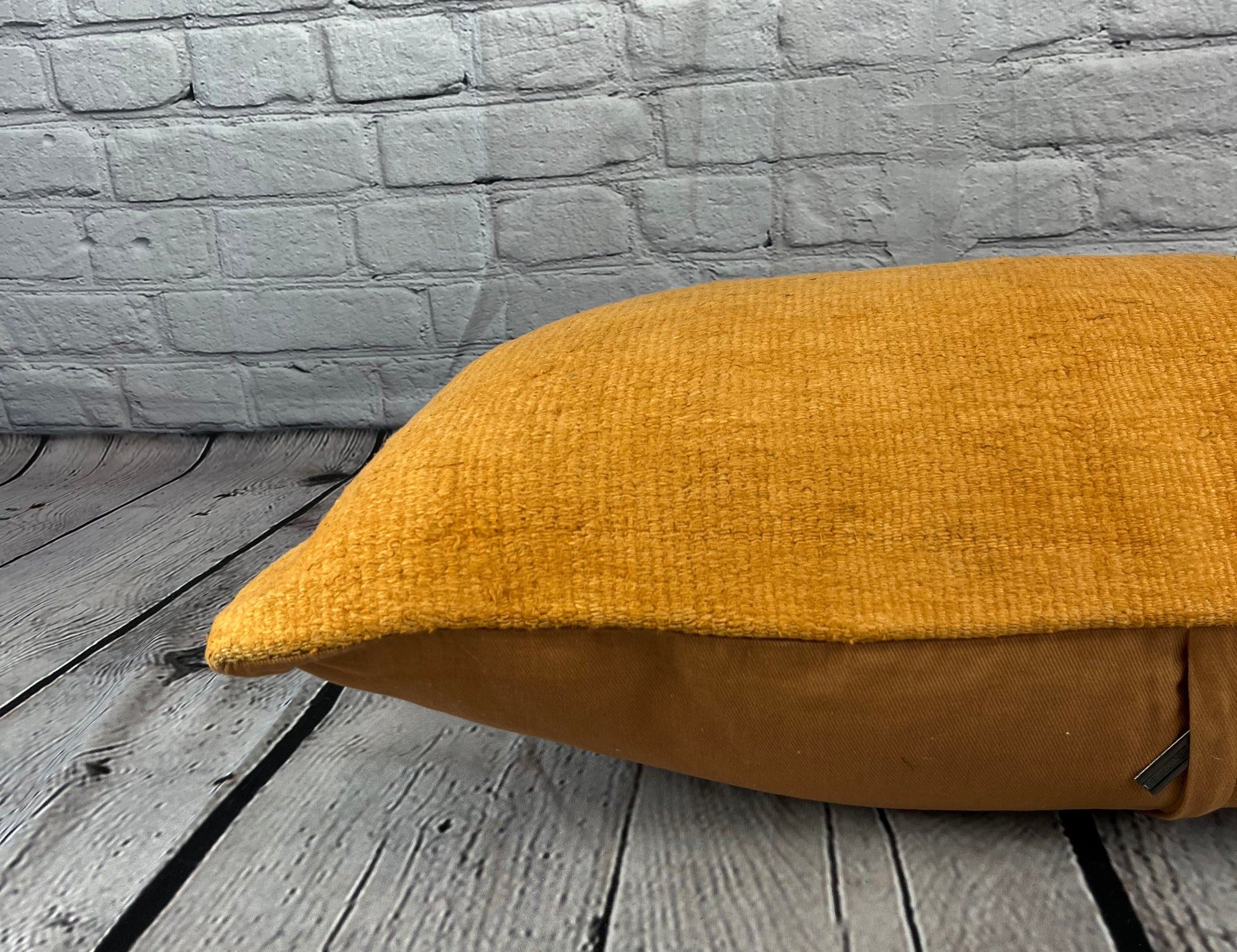 16 x 24 Hemp Pillow Turkish Cushion Natural Orange Pillow Cushion Cover #6262