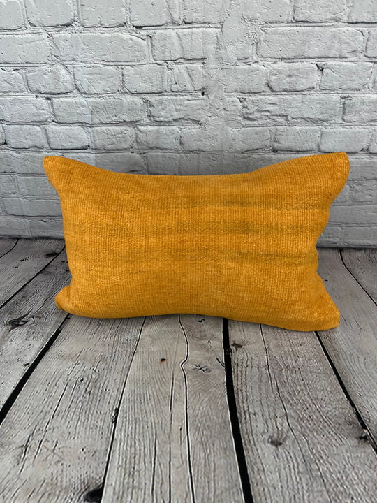 16 x 24 Hemp Pillow Turkish Cushion Natural Orange Pillow Cushion Cover #6264