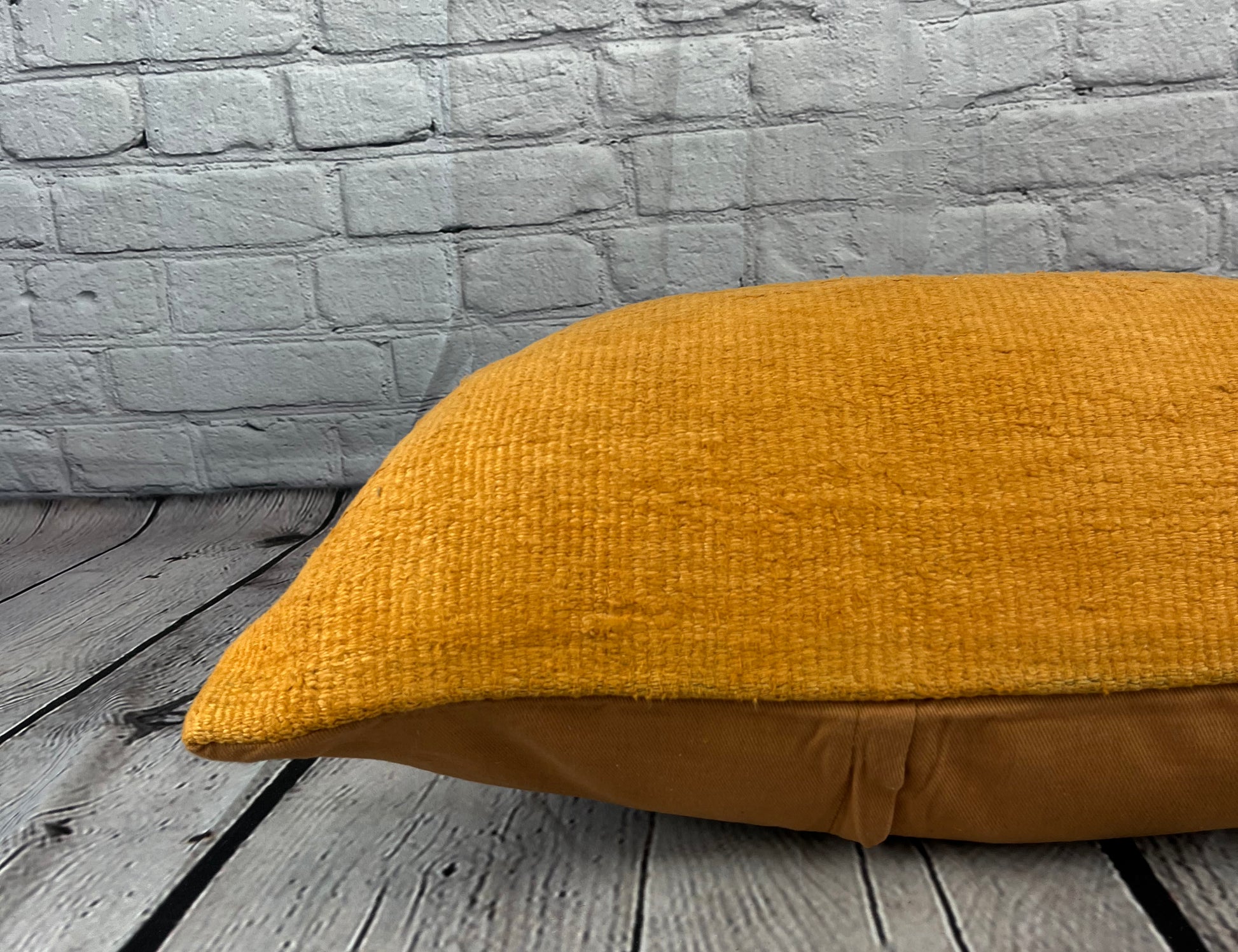 16 x 24 Hemp Pillow Turkish Cushion Natural Orange Pillow Cushion Cover #6264