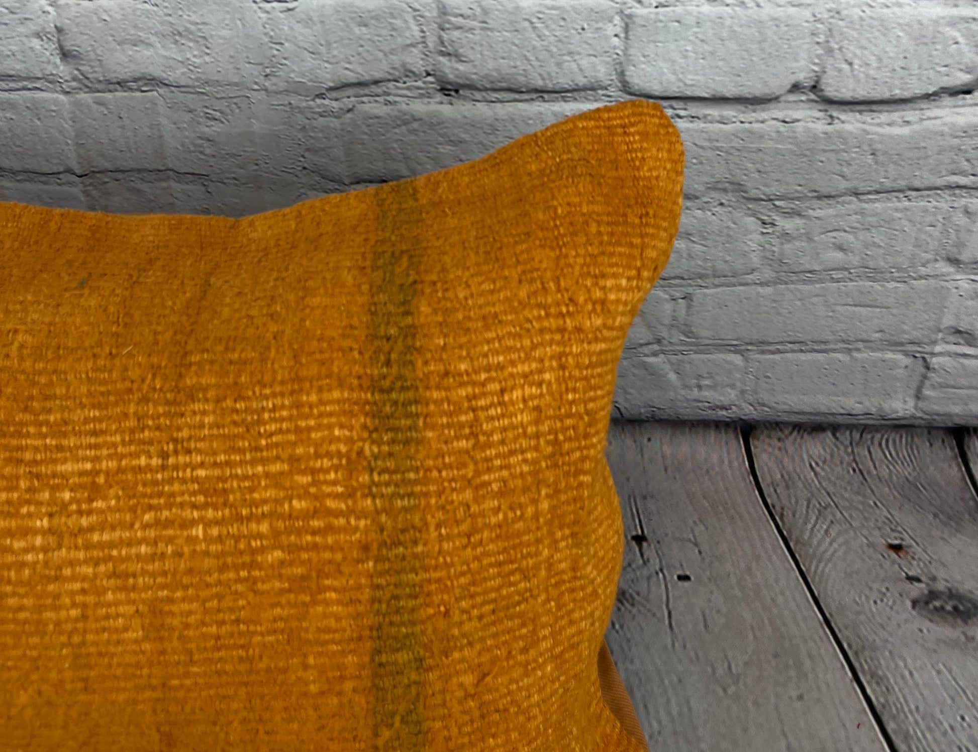 16 x 24 Hemp Pillow Turkish Cushion Natural Orange Pillow Cushion Cover #6265