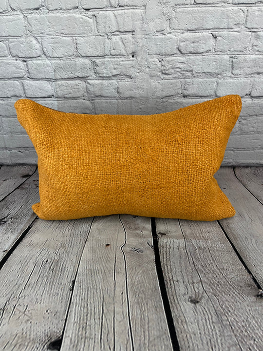 16 x 24 Hemp Pillow Turkish Cushion Natural Orange Pillow Cushion Cover #6267