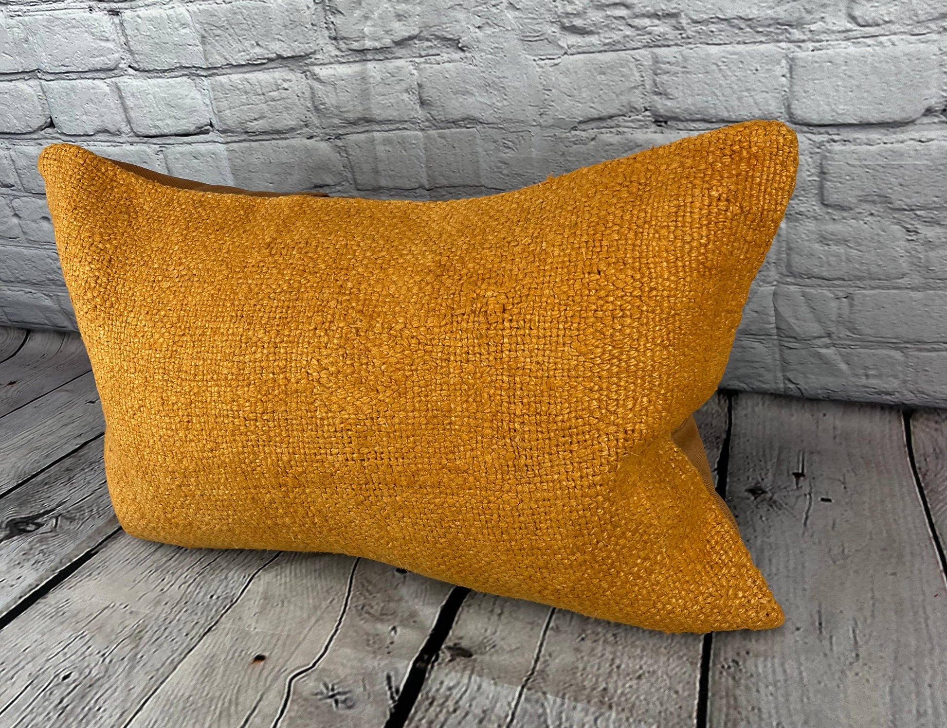 16 x 24 Hemp Pillow Turkish Cushion Natural Orange Pillow Cushion Cover #6267