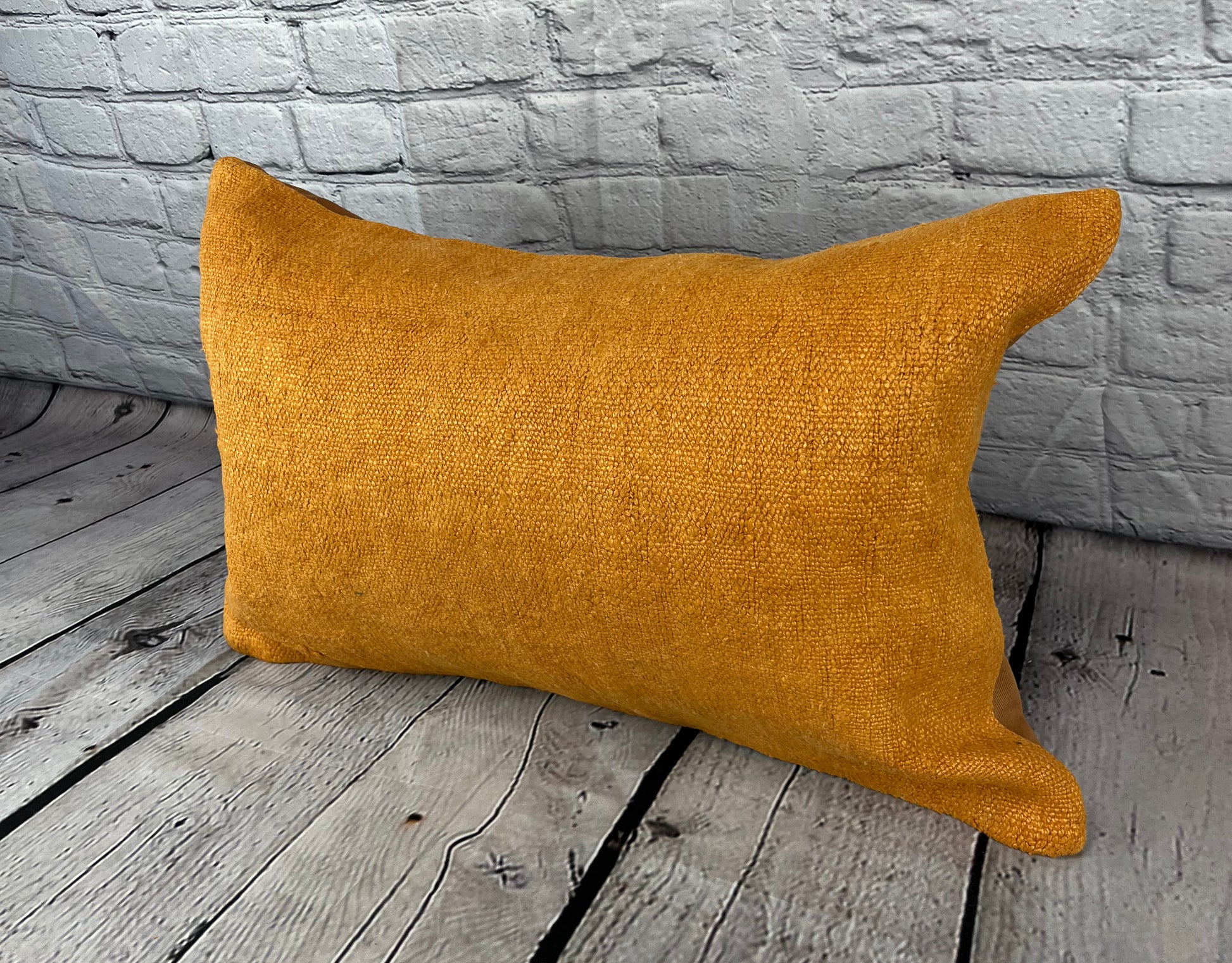 16 x 24 Hemp Pillow Turkish Cushion Natural Orange Pillow Cushion Cover #6270