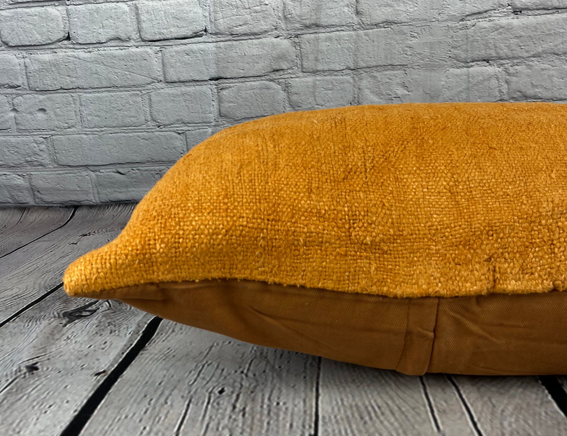 16 x 24 Hemp Pillow Turkish Cushion Natural Orange Pillow Cushion Cover #6276