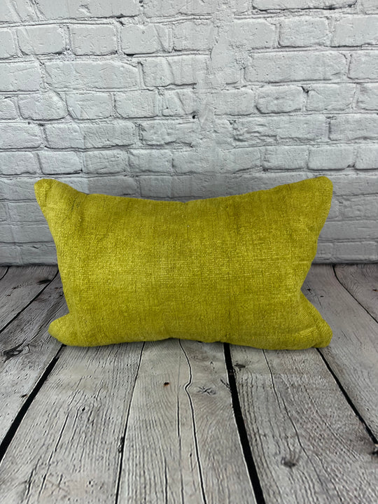 16 x 24 Hemp Pillow Turkish Cushion Natural Green Pillow Cushion Cover #6384