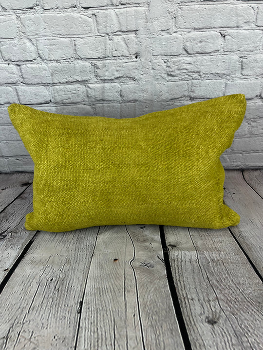 16 x 24 Hemp Pillow Turkish Cushion Natural Green Pillow Cushion Cover #6376