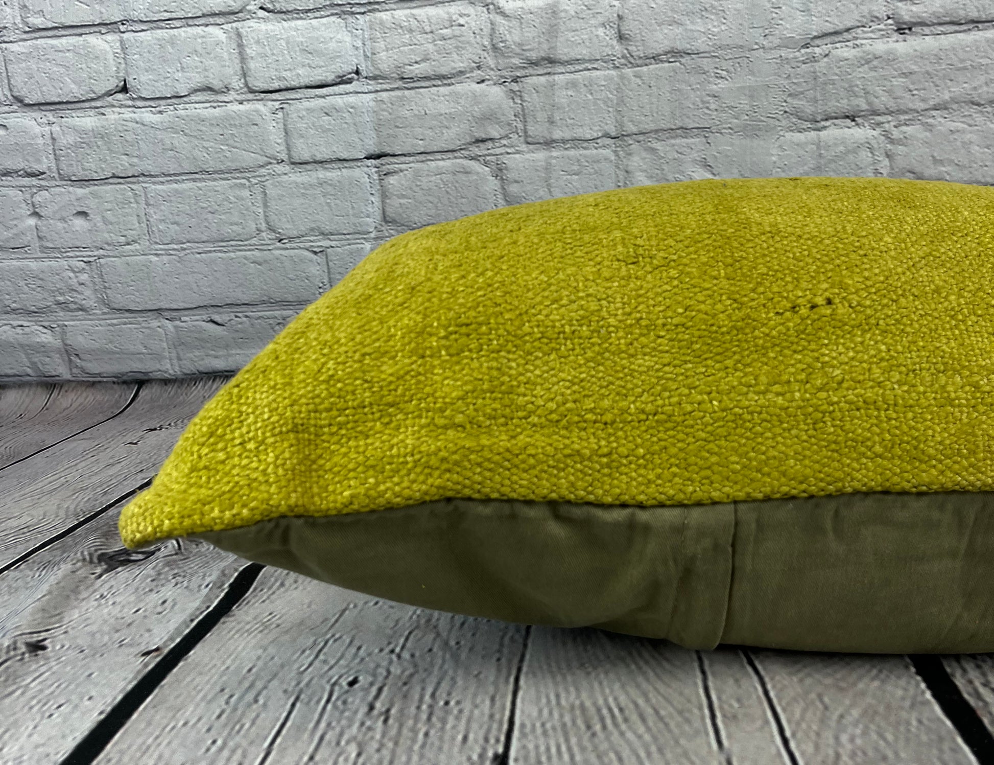 16 x 24 Hemp Pillow Turkish Cushion Natural Green Pillow Cushion Cover #6376