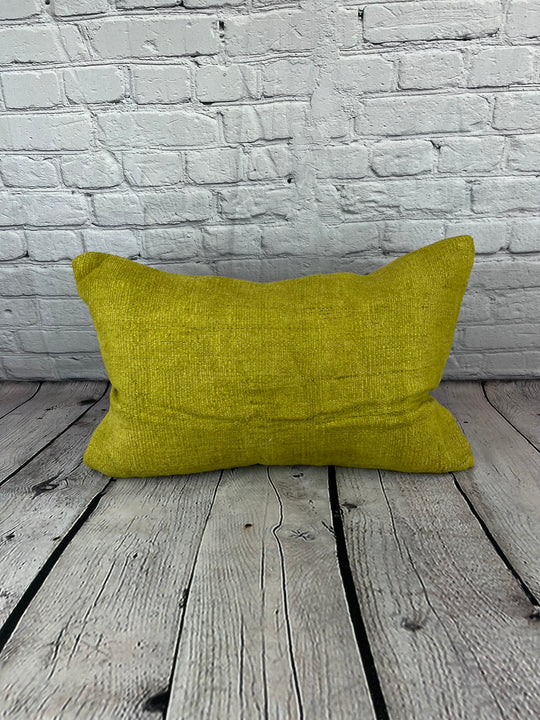 16 x 24 Hemp Pillow Turkish Cushion Natural Green Pillow Cushion Cover #6368