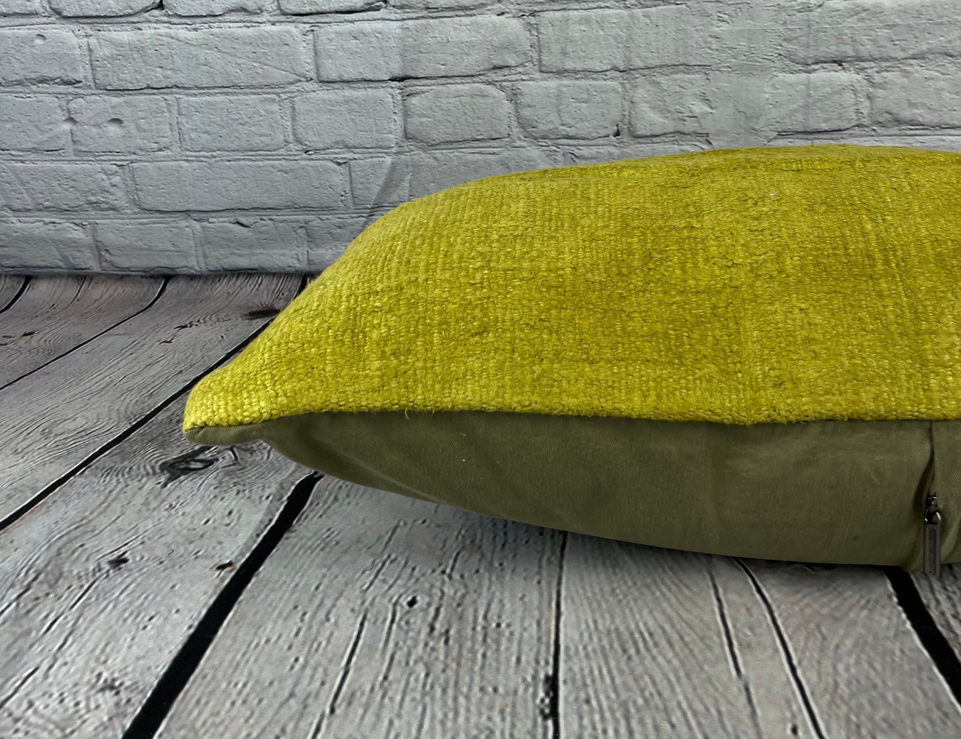 16 x 24 Hemp Pillow Turkish Cushion Natural Green Pillow Cushion Cover #6368