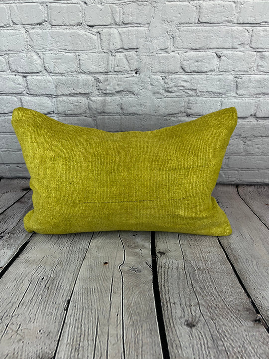 16 x 24 Hemp Pillow Turkish Cushion Natural Green Pillow Cushion Cover #6377