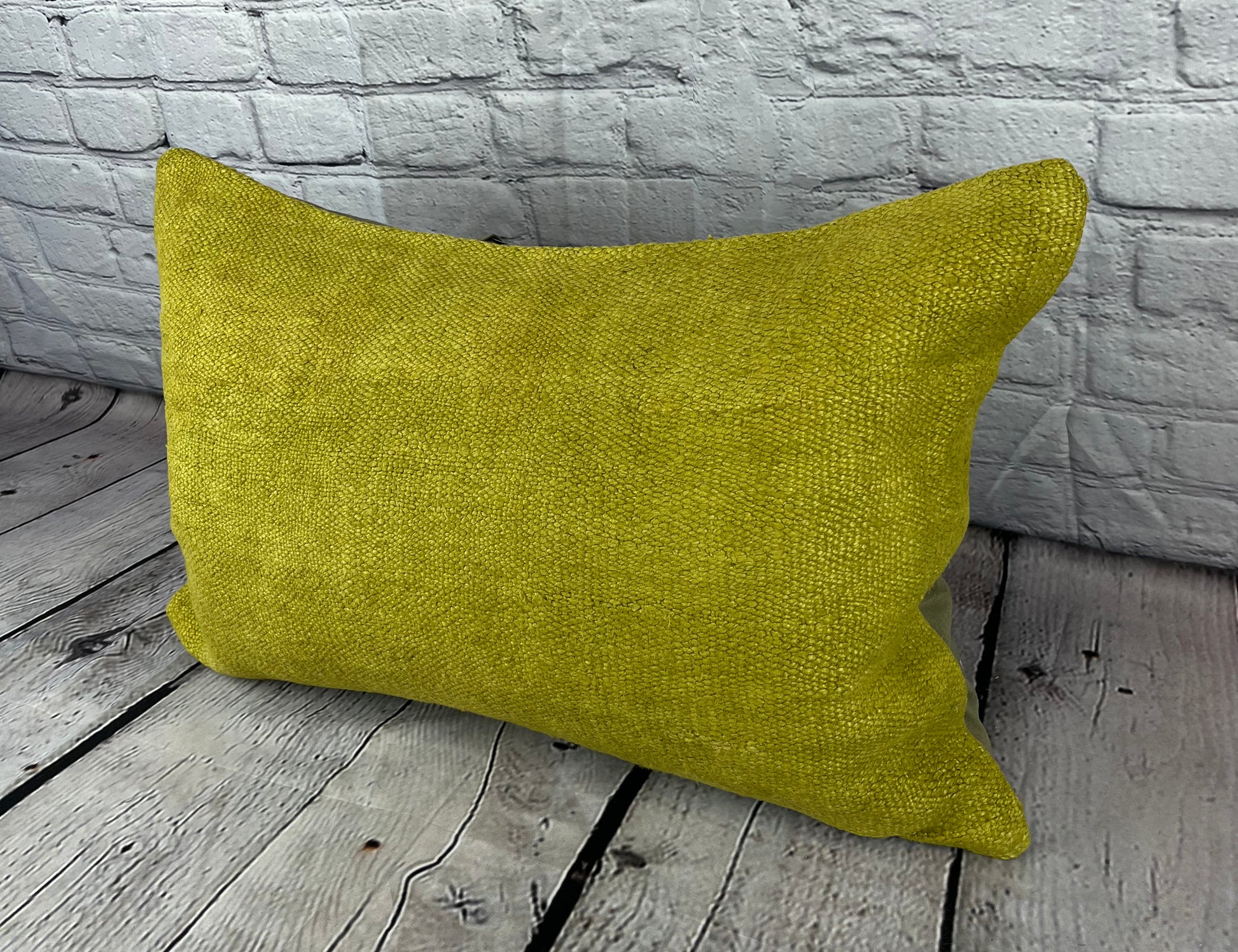16 x 24 Hemp Pillow Turkish Cushion Natural Green Pillow Cushion Cover #6380
