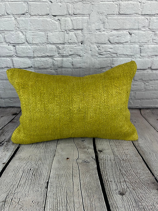 16 x 24 Hemp Pillow Turkish Cushion Natural Green Pillow Cushion Cover #6381