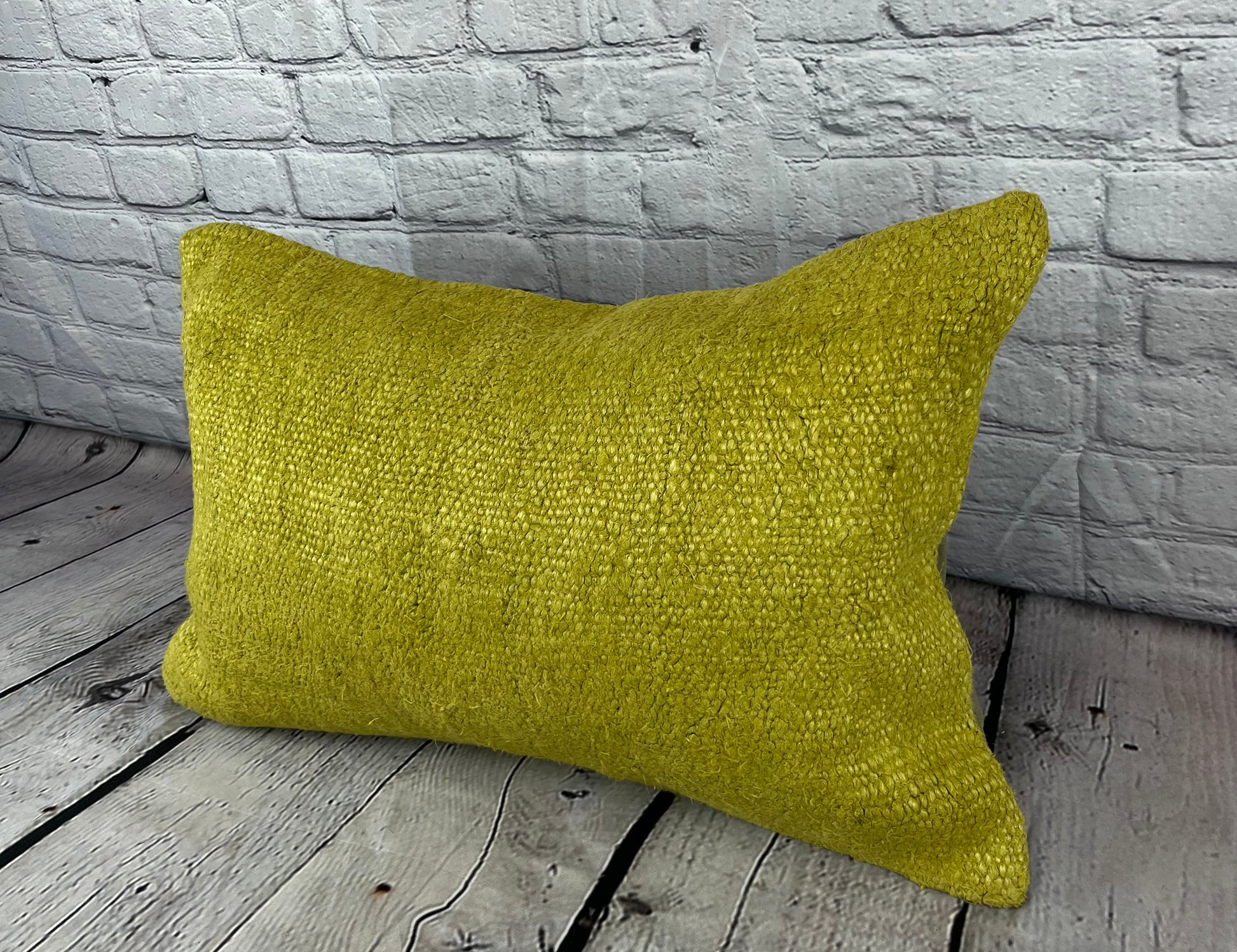16 x 24 Hemp Pillow Turkish Cushion Natural Green Pillow Cushion Cover #6381