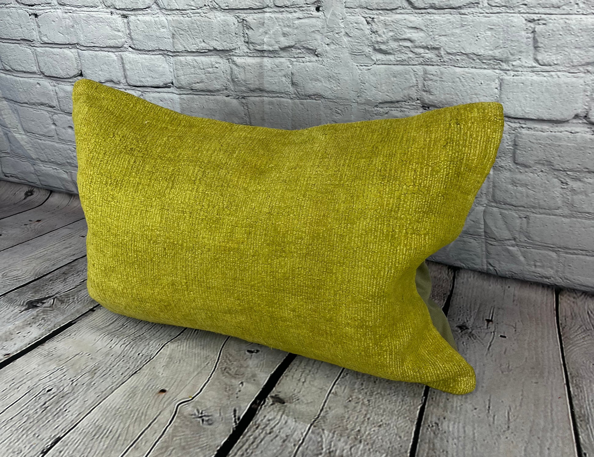 16 x 24 Hemp Pillow Turkish Cushion Natural Green Pillow Cushion Cover #6382