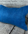 16 x 24 Hemp Pillow Turkish Cushion Natural Blue Pillow Cushion Cover #6244