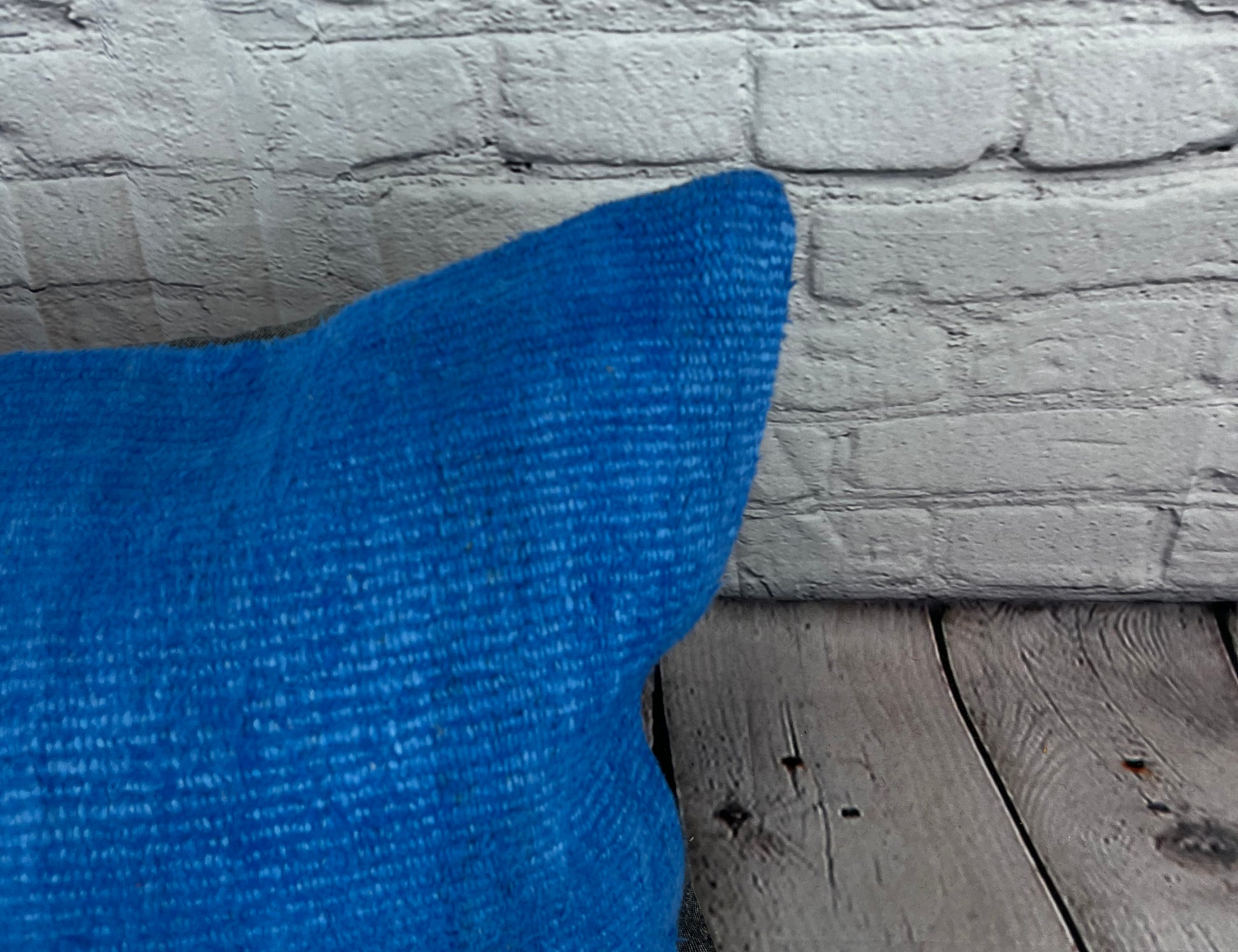 16 x 24 Hemp Pillow Turkish Cushion Natural Blue Pillow Cushion Cover #6244