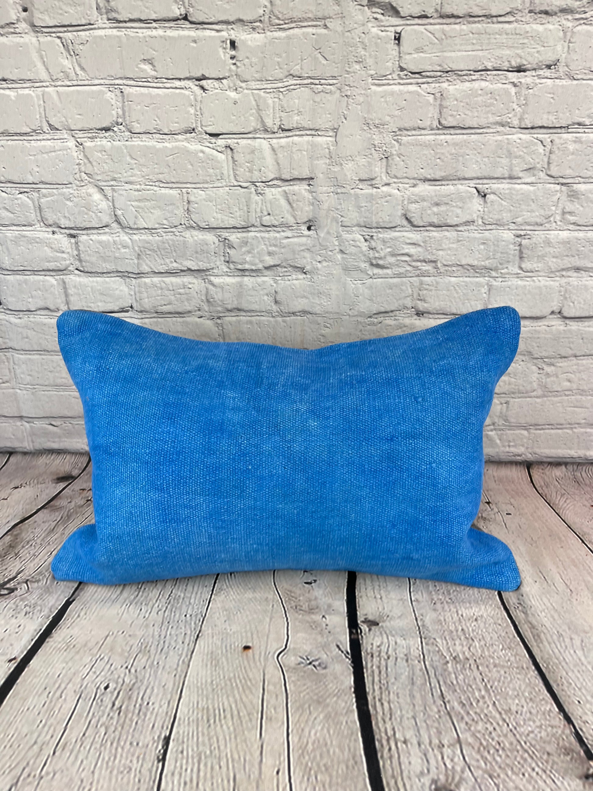 16 x 24 Hemp Pillow Turkish Cushion Natural Blue Pillow Cushion Cover #6249