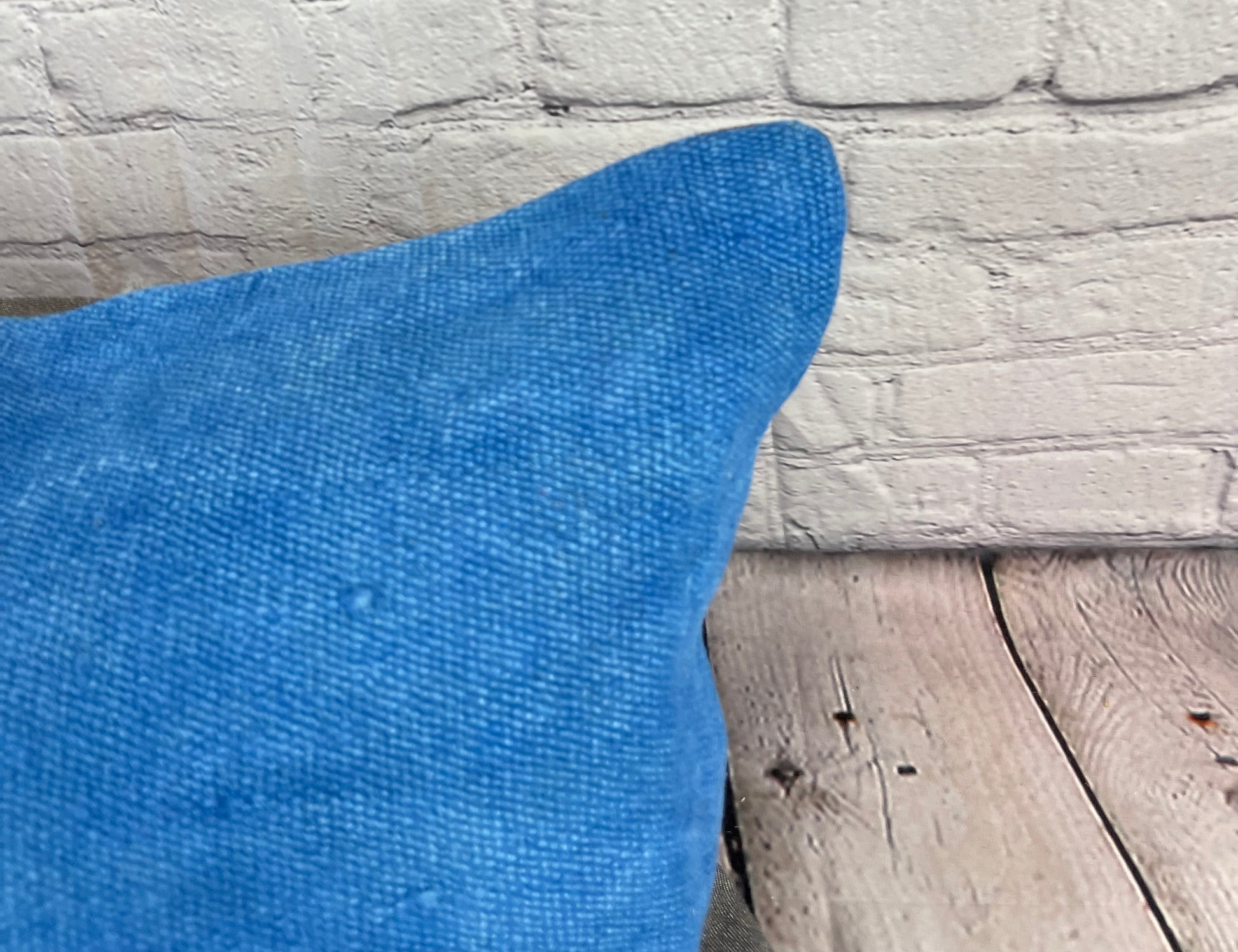 16 x 24 Hemp Pillow Turkish Cushion Natural Blue Pillow Cushion Cover #6249
