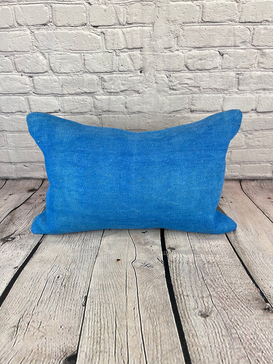 16 x 24 Hemp Pillow Turkish Cushion Natural Blue Pillow Cushion Cover #6248