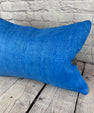 16 x 24 Hemp Pillow Turkish Cushion Natural Blue Pillow Cushion Cover #6241